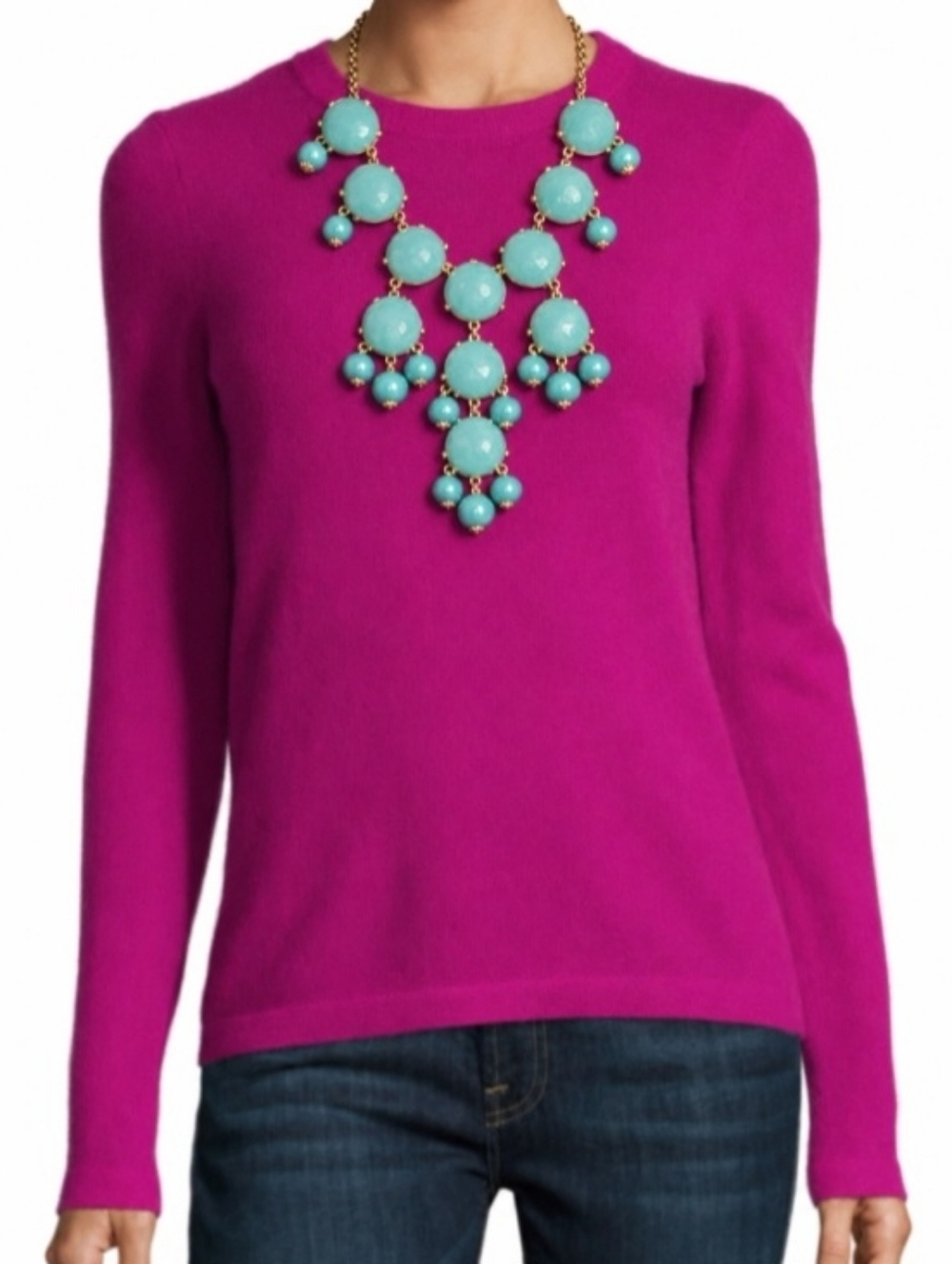 J. CREW Crewneck Extra Soft Royal Fuschia Sweater